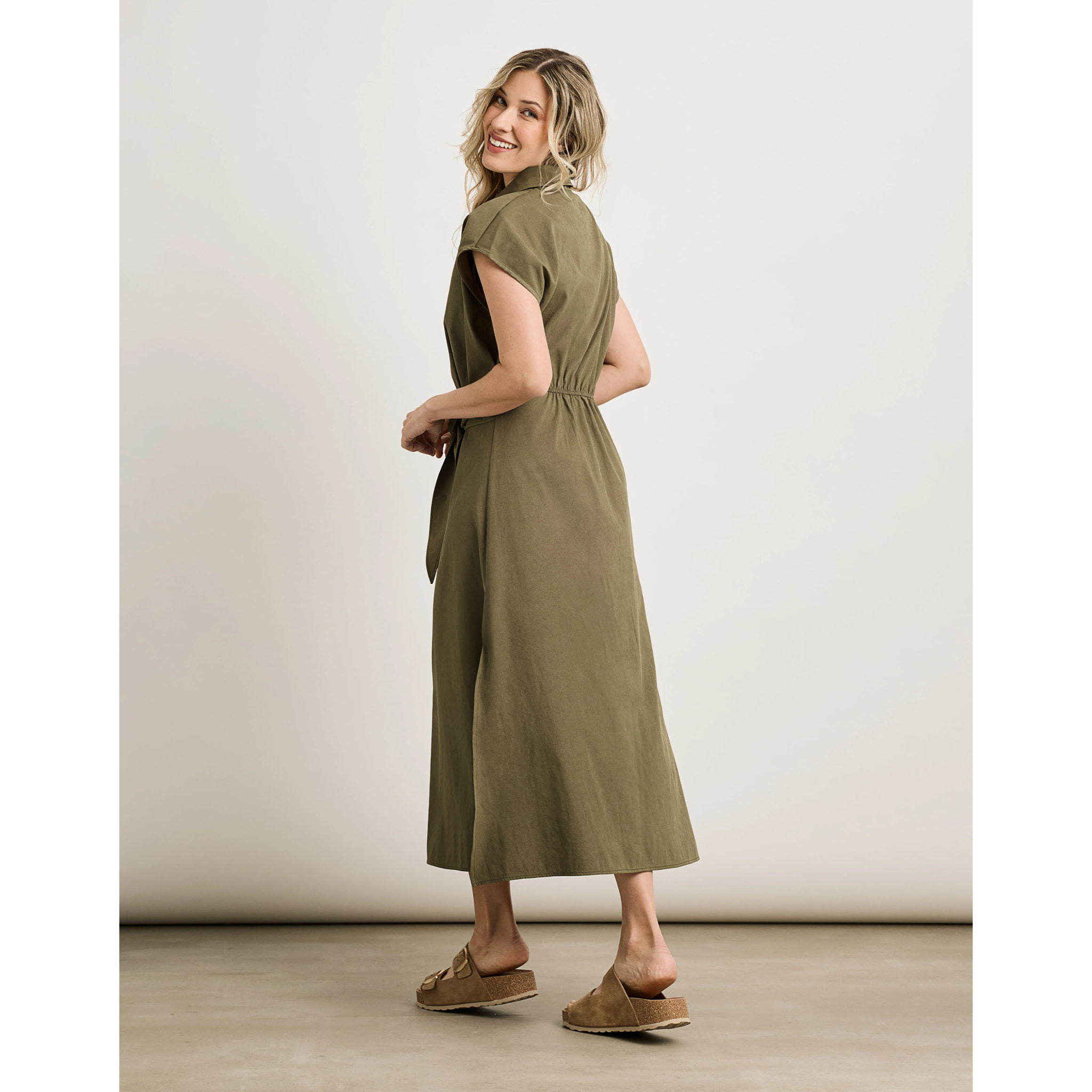 Vestido Midi Caqui - Veronique