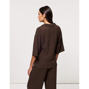 Camisa Manga Larga Marrón - Ponti