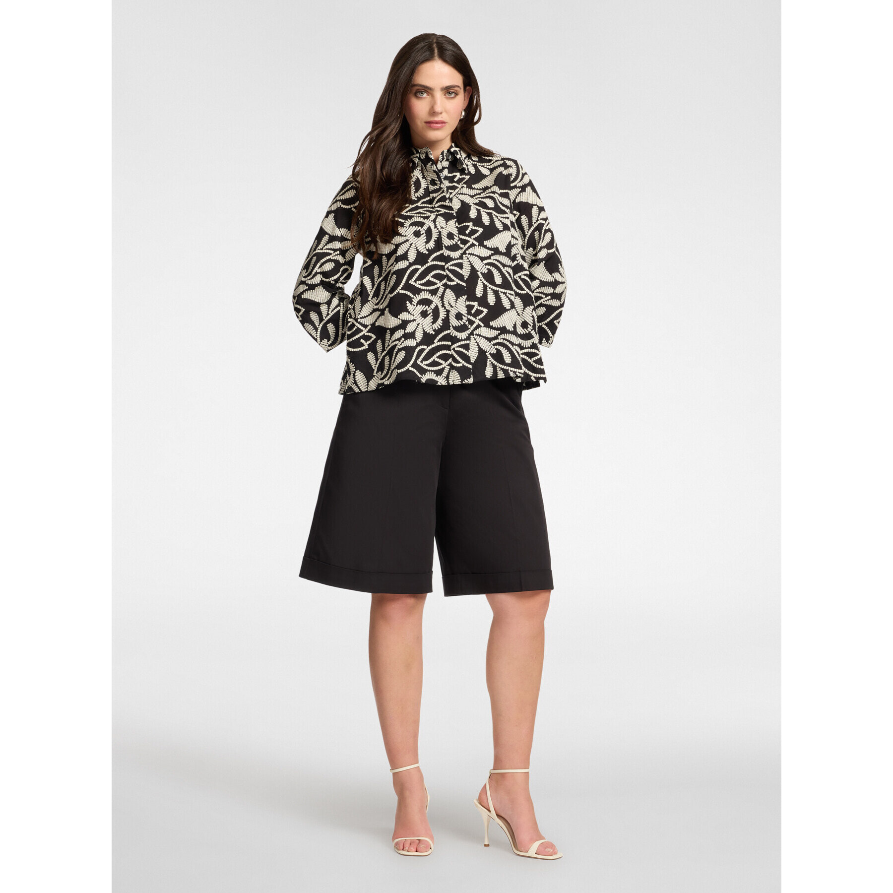 Elena Mirò - Pantalones cortos de mezcla de algodón - Negro