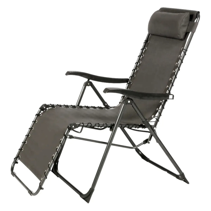 Fauteuil relax de jardin "Silos" anthracite acier traité époxy