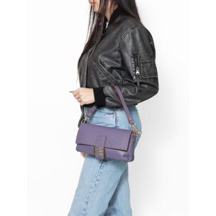 Borsa a spalla da Donna Wally in Vera Pelle Made in Italy 29x13x9 cm