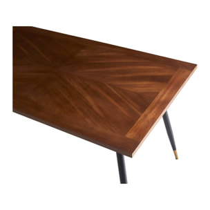 Table repas "Kavita" - 140 x 80 x 76 cm - Marron