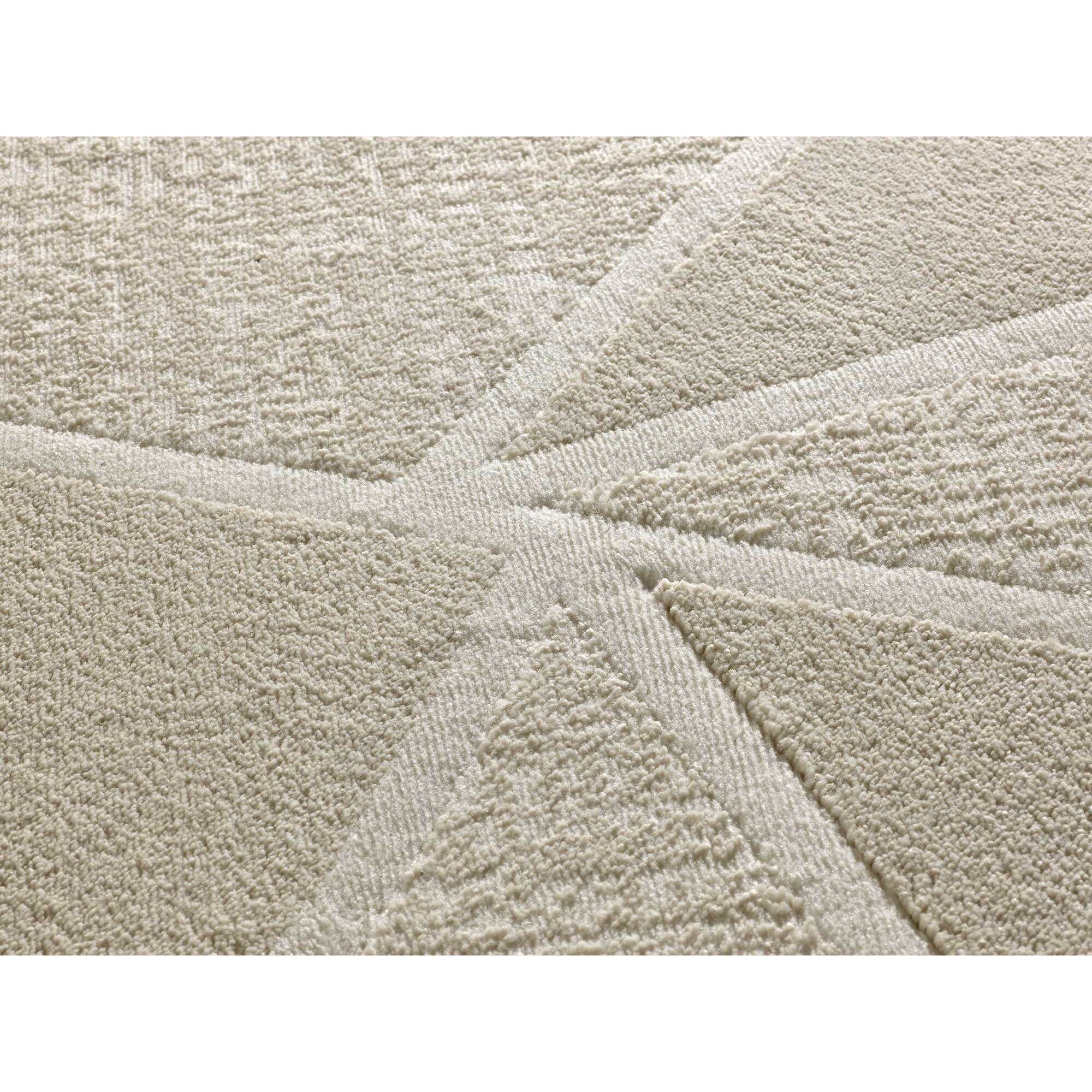 SENSATION Alfombra con motivos geomÃ©tricos en relieve en blanco, varias medidas disponibles.