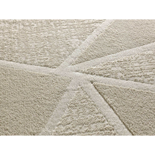 SENSATION Alfombra con motivos geomÃ©tricos en relieve en blanco, varias medidas disponibles.