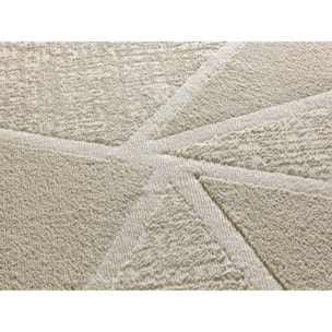 SENSATION Alfombra con motivos geométricos en relieve en blanco, varias medidas disponibles.