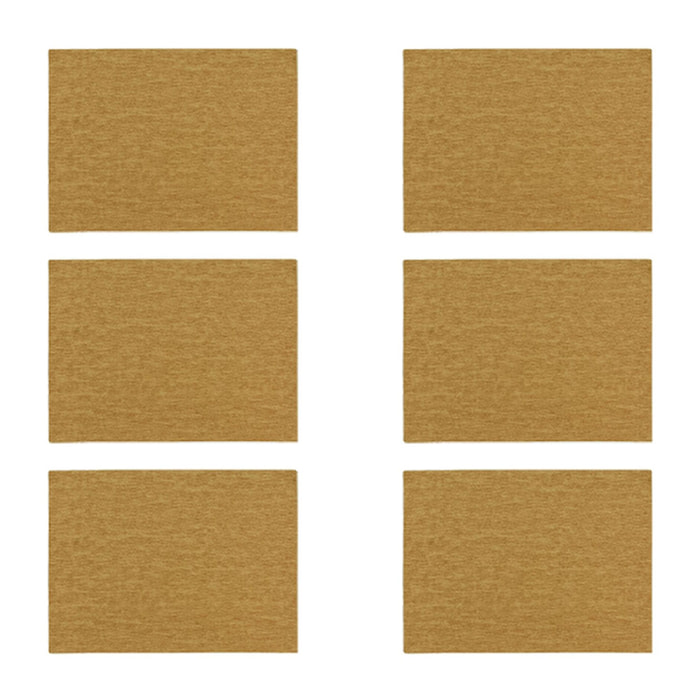Lot de 6 sets de table en plastique effert cuir tressé marron 43x30cm ICA
