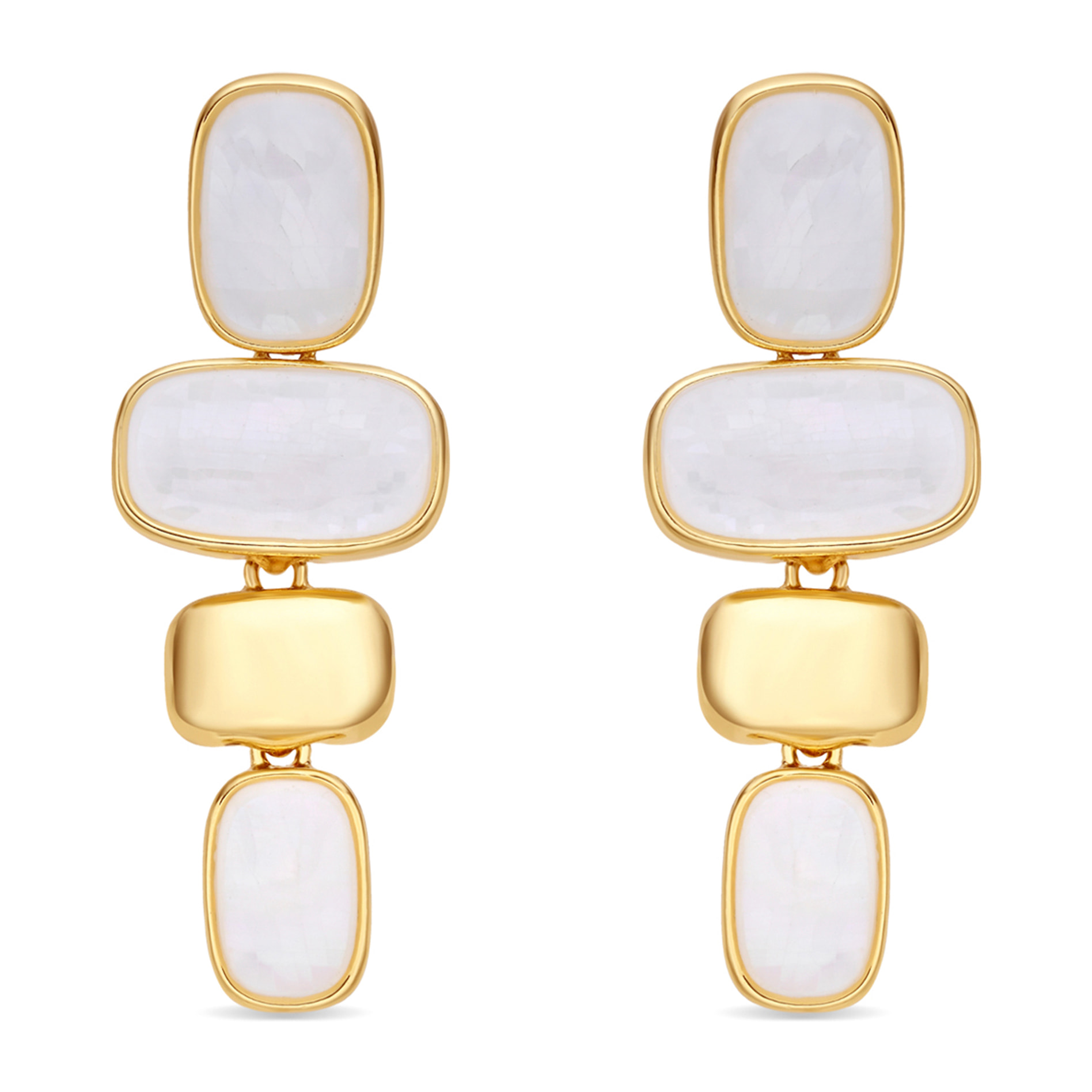 Pendientes Natha acabado oro amarillo 18k