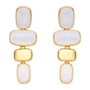 Pendientes Natha acabado oro amarillo 18k