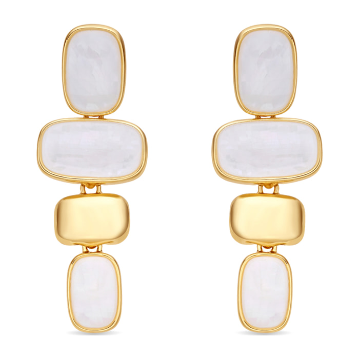 Pendientes Natha acabado oro amarillo 18k