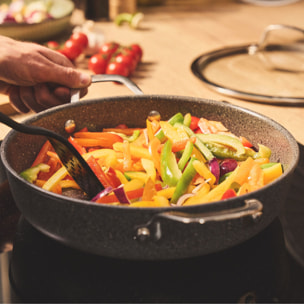 Sauteuse avec poignée avec couvercle, 28 cm, Aluminium