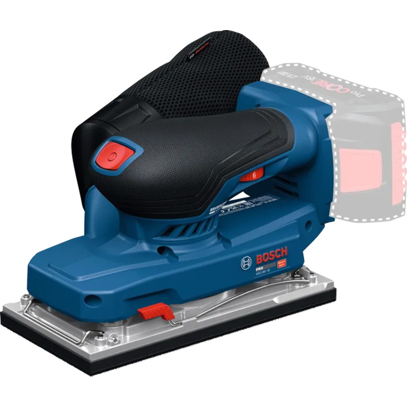 Ponceuse vibrante Sans fil 18V PRO HEAVY DUTY GSS18V-18 - BOSCH - sans batterie, ni chargeur - L-Boxx - 06019R7001