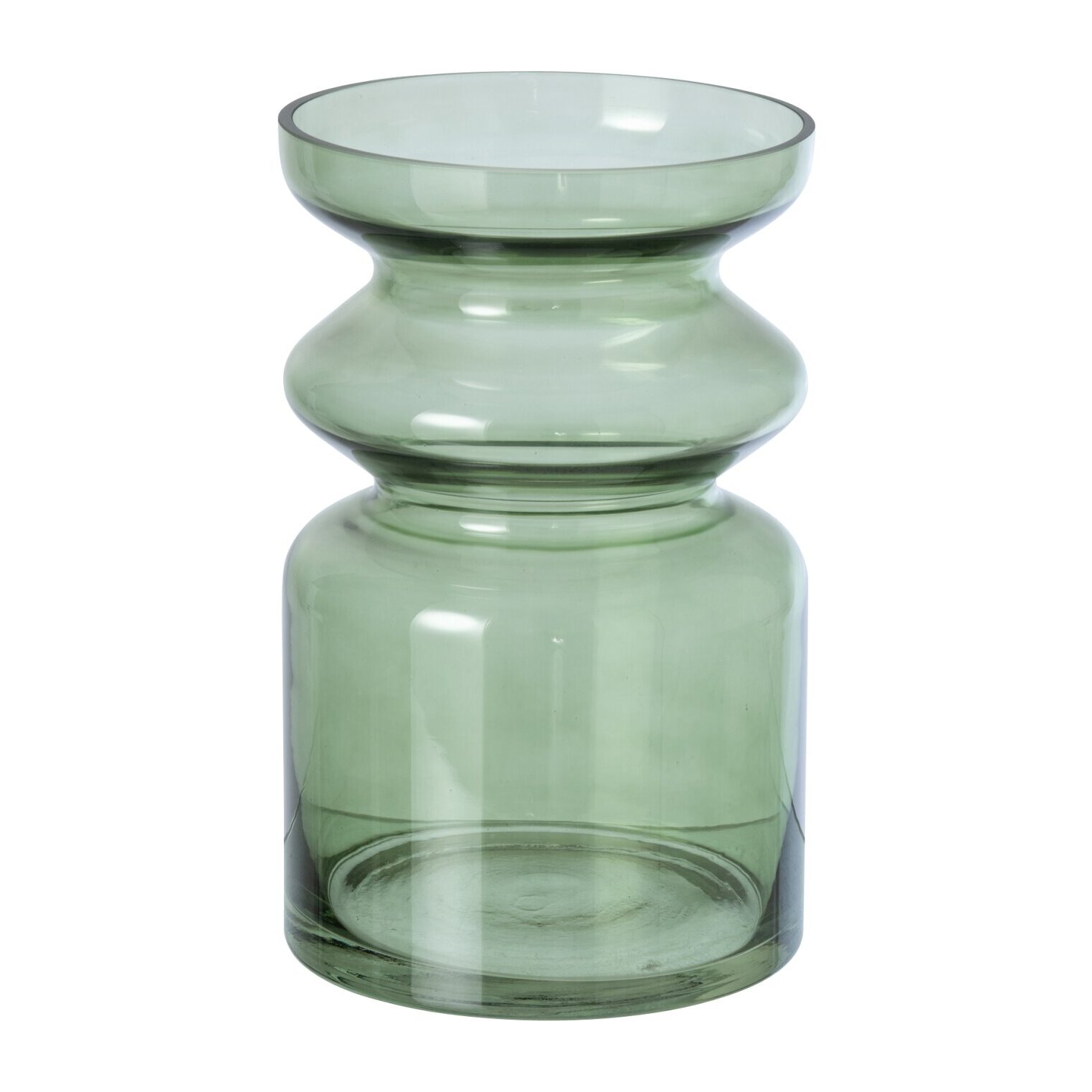 J-Line Vase - verre - vert olive - small