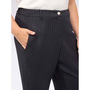 Fiorella Rubino - Pantalones globo a rayas - Azul