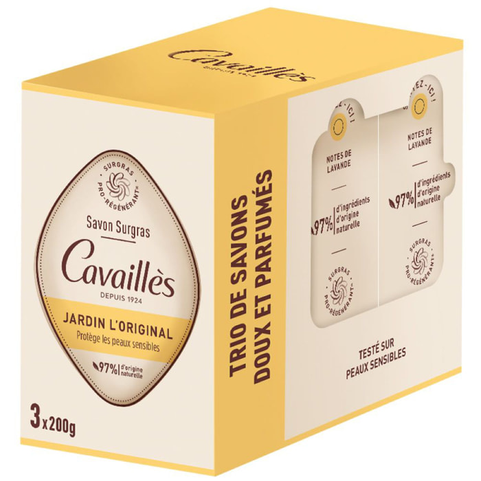 Jardin L'Original - Savon Surgras 3x200g