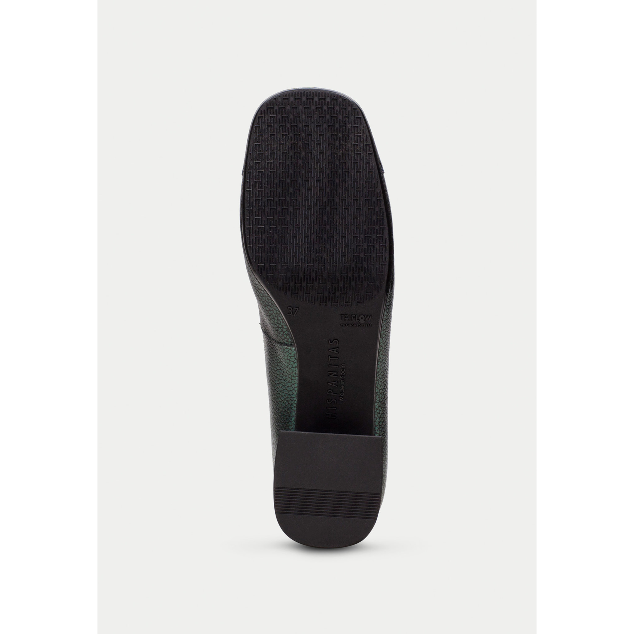 Bailarina Manila Azul Verde metalizado 3 cm