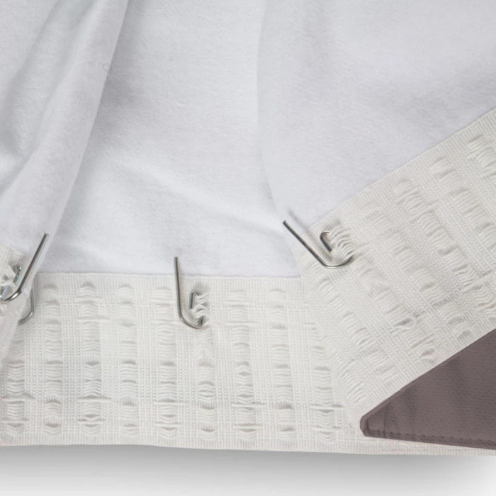 Rideau Phonique Occultant et Thermique 'MOONDREAM' galon fronceur - Gris Foncé