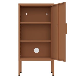 Armadietto basso in metallo 1 anta 35x46x72cm mattone - Pop