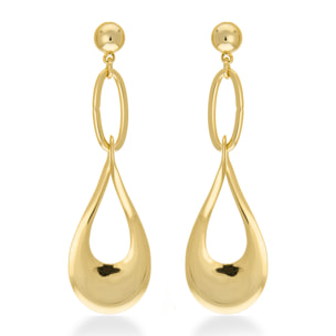 Pendientes acabados en oro amarillo de 18K