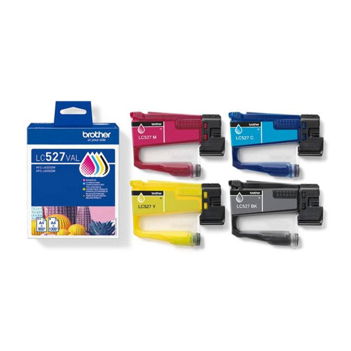 Cartouche d'encre BROTHER Pack Multipack 4 Originales LC527 (Noir + 3 Couleurs) - LC527VAL