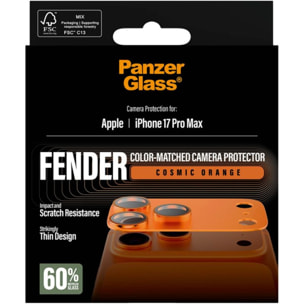 Protège objectif PANZERGLASS iPhone 17 Pro Max protège obj orange