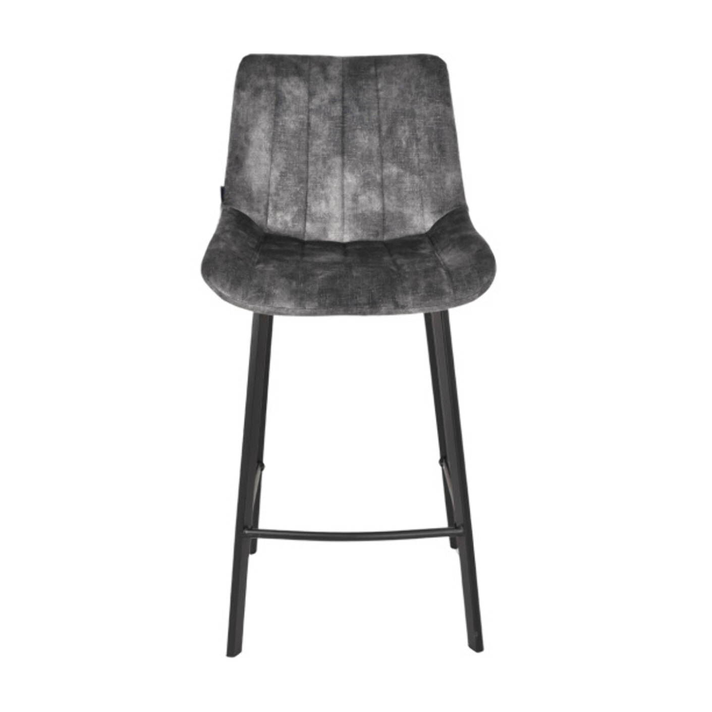 Tabouret de bar rembourré et capitonné en velours - EMMA 2