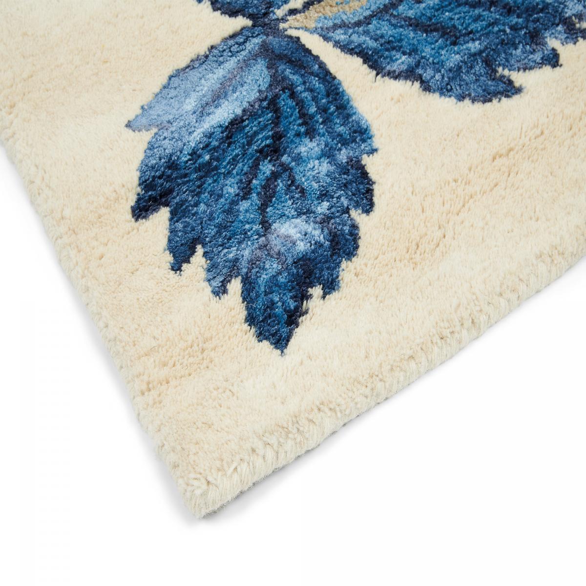 Tapis salon et chambre fait à la main en laine motif floral ALUL
