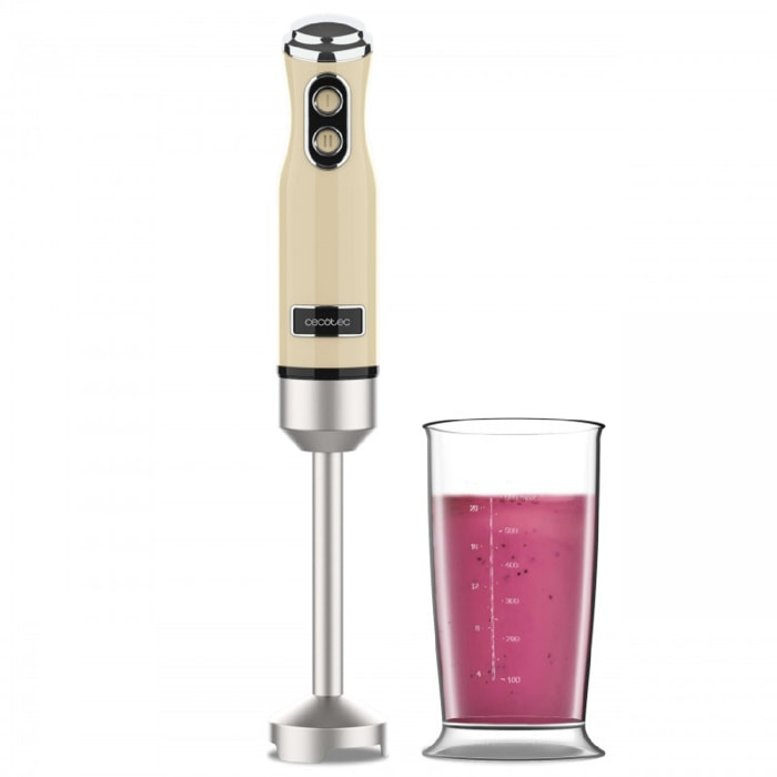 Cecotec Mixeur plongeant Power RetroYellow 1200MAX