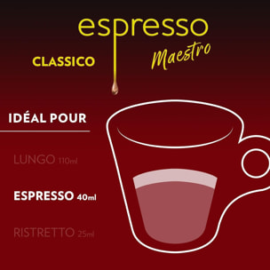 Café Espresso classico x10.  Capsules compatibles Nespresso en aluminium