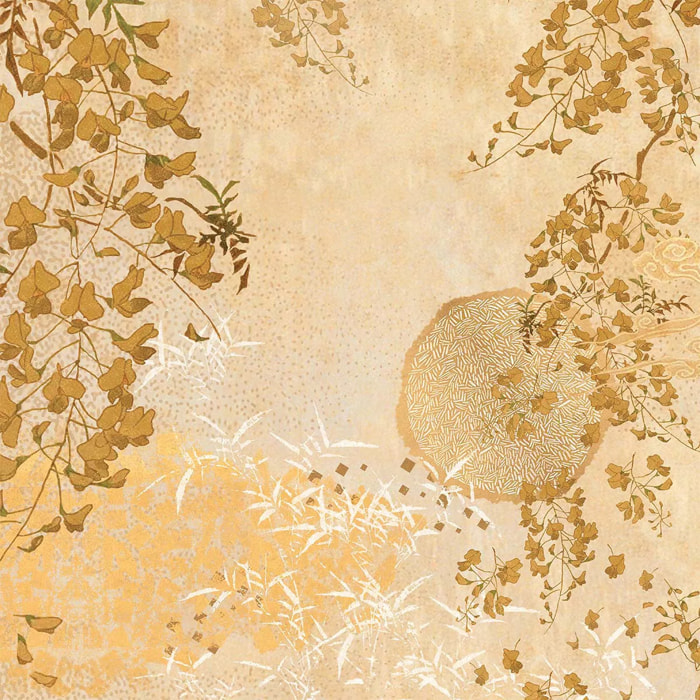 Serviette lin & coton lavé 190 g/m² imprimé jaune Soleil d'or dore
