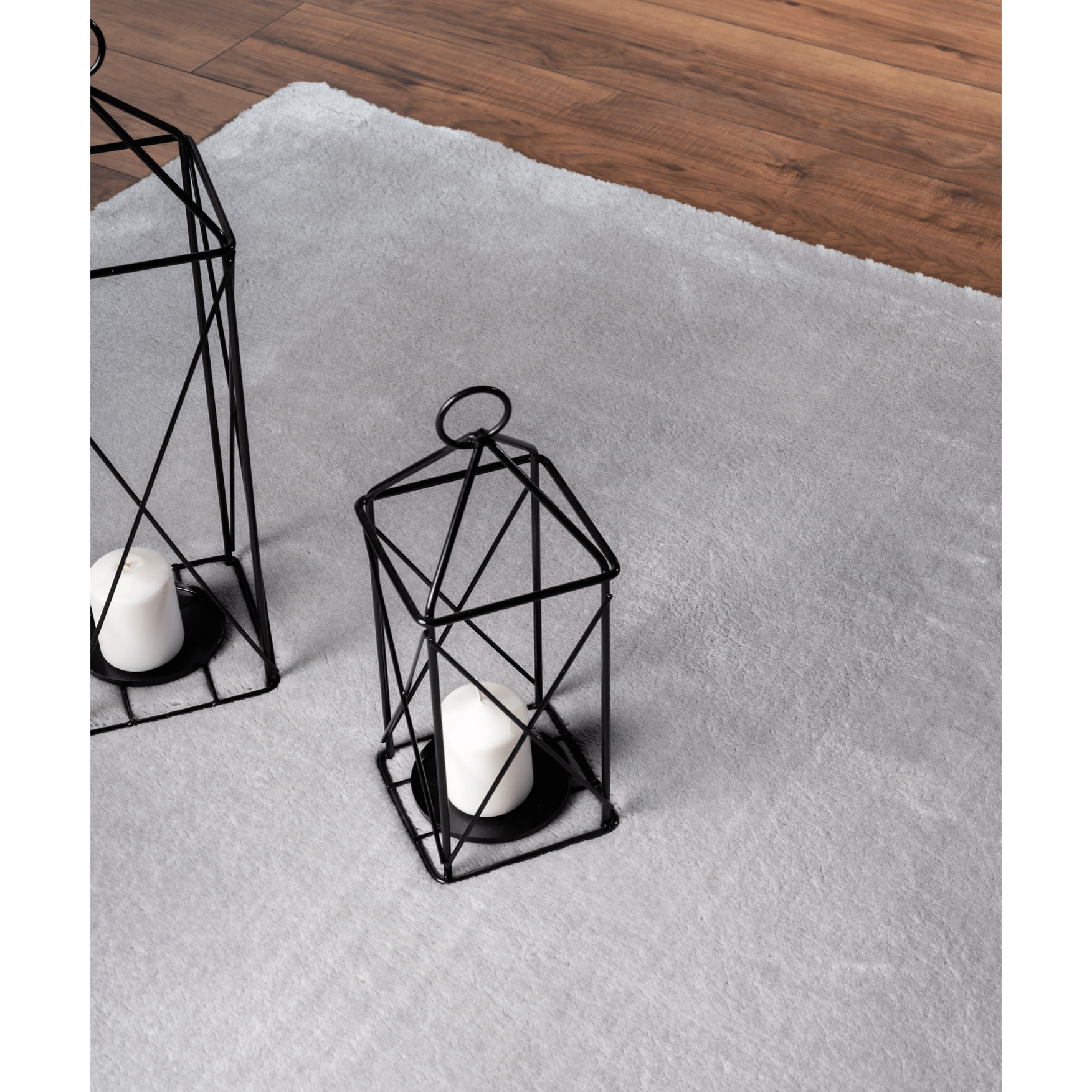 Loft - Tapis de salon shaggy tout doux lavable en machine - Gris