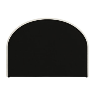 Tête de lit en tissu bouclé beige 160 cm - Eva