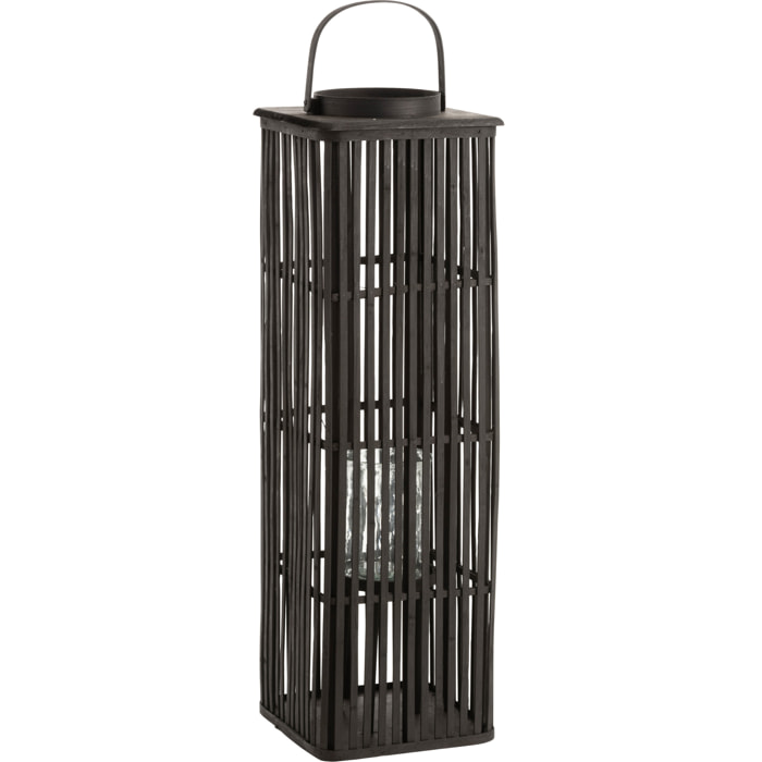 J-Line lanterne Longue - bambou - noir