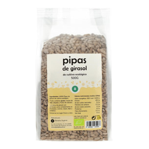 PLANETA HUERTO | Pipas Peladas de Girasol ECO - Semillas de Girasol Nutritivas y Ecológicas - 500 g de Snack Saludable con Alto Contenido en Vitamina E y Minerales