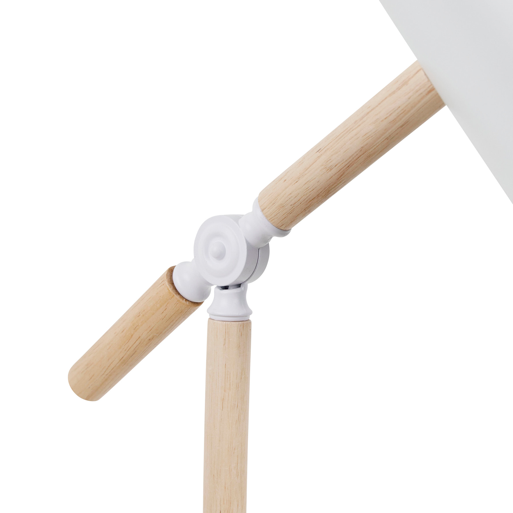 Forlight Flexo LED E27 15W - Diseño Moderno y Funcional con Detalles en Madera Clara, Brazo y Cabezal Orientables, Ideal para Escritorios y Espacios de Trabajo, Blanco 40 cm