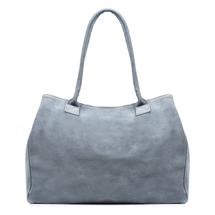 Annagrazia Bolso Shopper Mujer.Piel auténtica Gamuza.