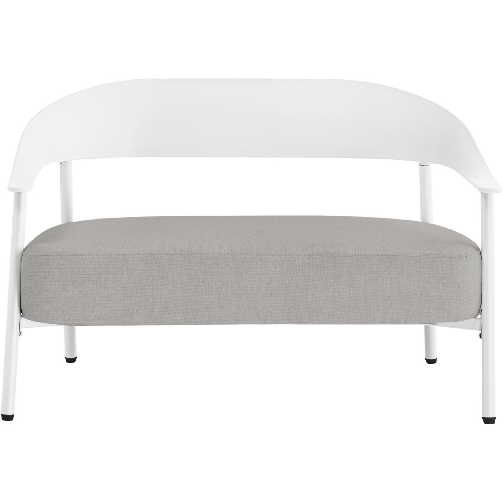 Canapé de jardin en plastique et métal "Céora" - 2 places - Blanc