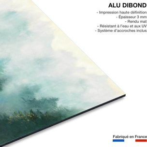 Tableau abstrait Brume sur la forêt Tableau alu Dibond