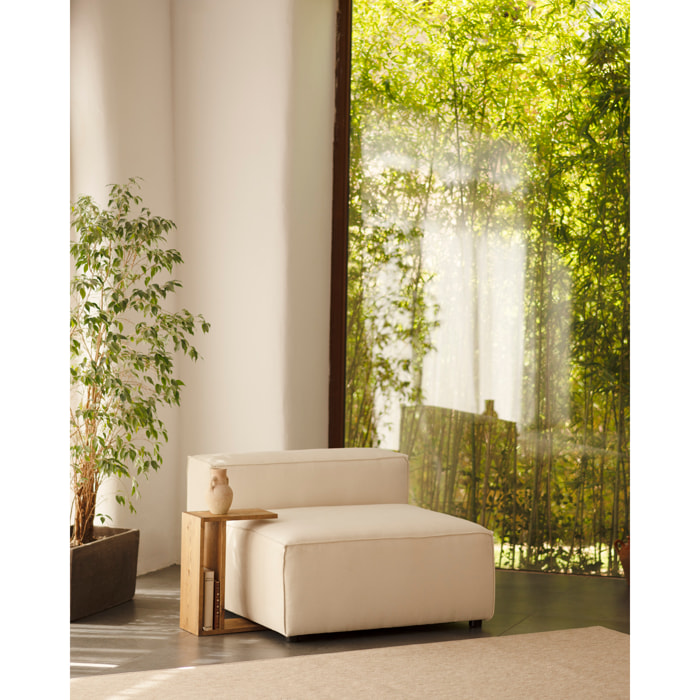 Fauteuil en velours côtelé couleur blanc de 110x90cm Hauteur: 70 Longueur: 110 Largeur: 90