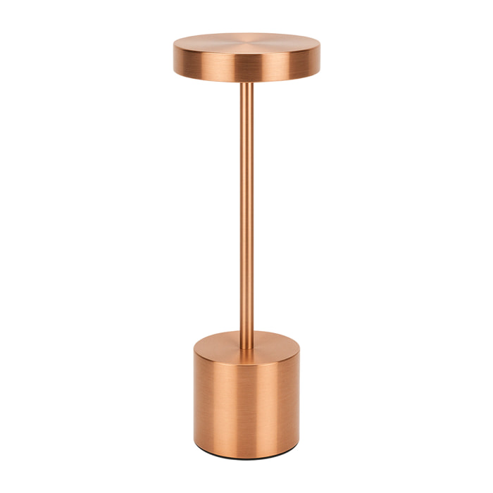 Well Home Lámpara de Mesa color Cobre con 24 luces LED blanco cálido con 3 modos de iluminación Ø8x34,2cm