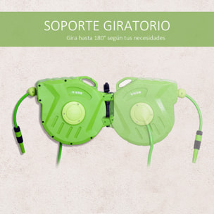 Carrete para Manguera Mural Portamanguera 15m Roll-up Automá¡tico Bloqueable