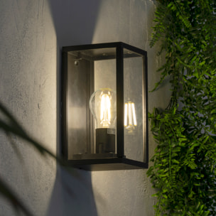 FORLIGHT Pristol Apliqiue rectangular para bombilla E27 en color negro