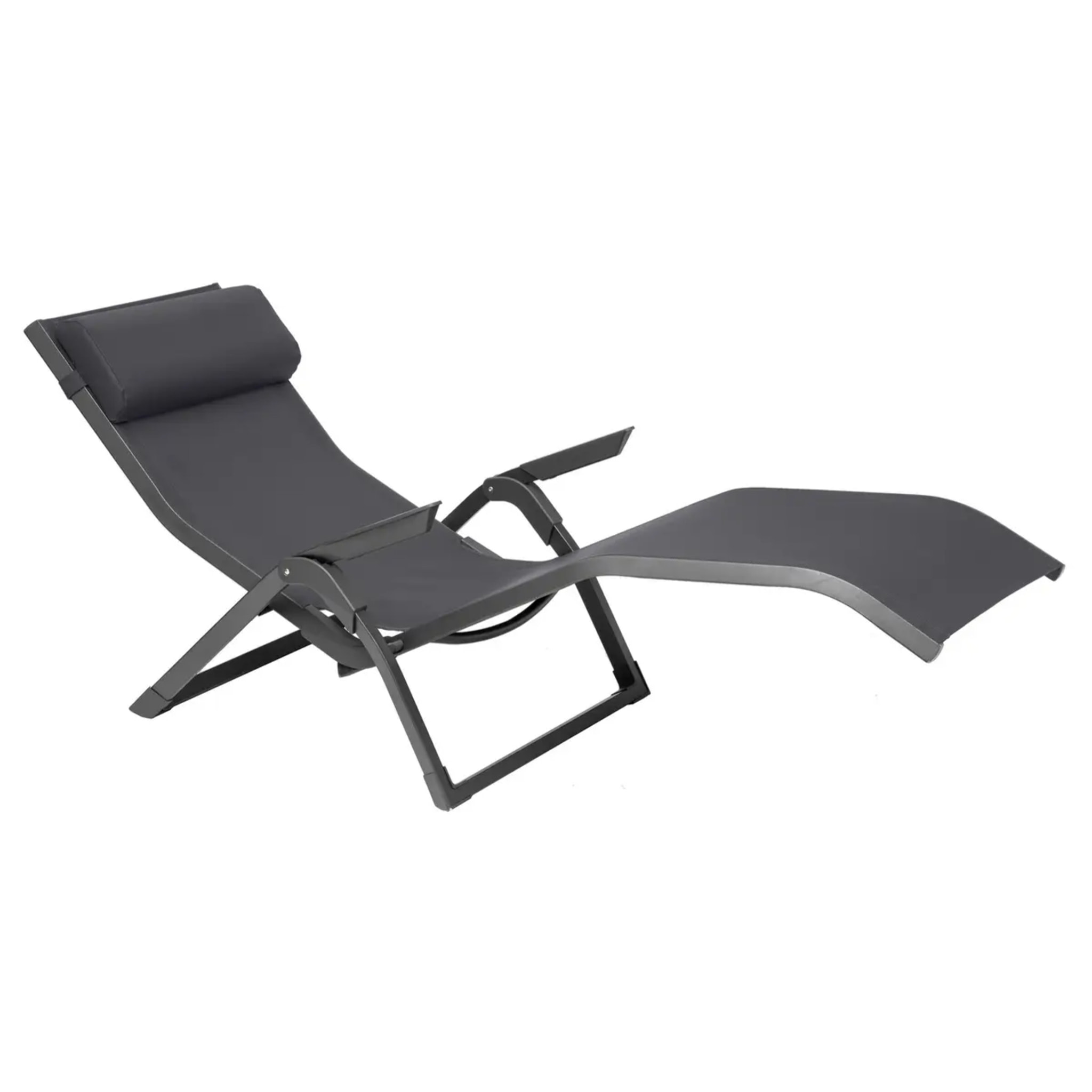 Transat "Decima" ardoise & gris quartz aluminium traité époxy en texaline