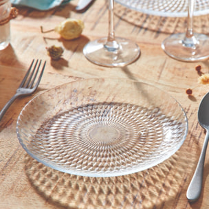 6 platos de postre de vidrio 19 cm Pampille - Luminarc