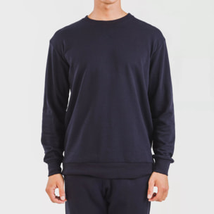 Sudadera básica deportiva azul marino
