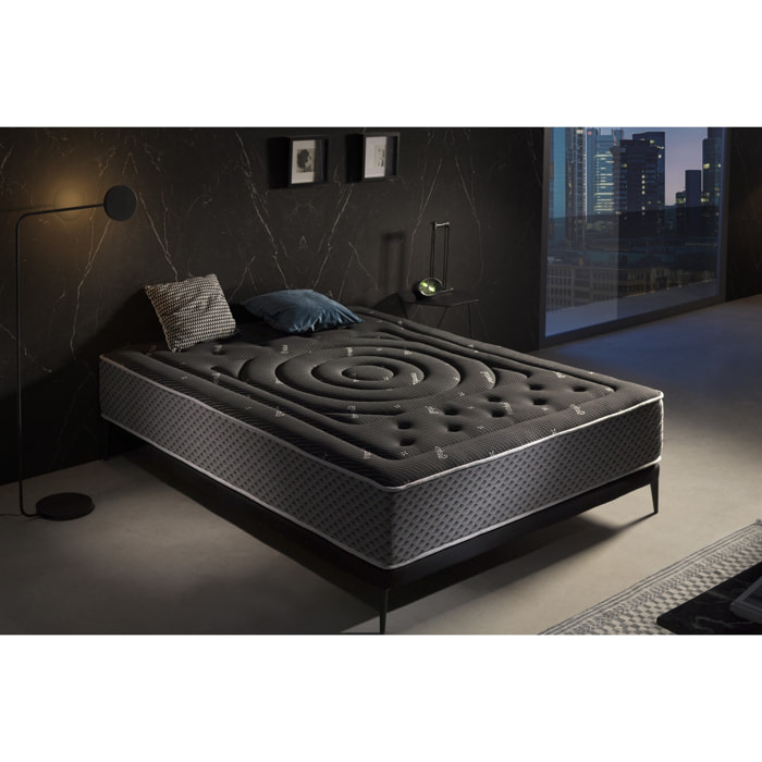 MATELAS Premium Black Multizone, 27 cm, 2 places - Moonia