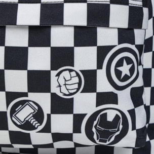 Mochila escolar de marvel - color negro - 32 x 12 x 42 cm - cierre de cremallera - asa ajustable - mochila resistente y duradera