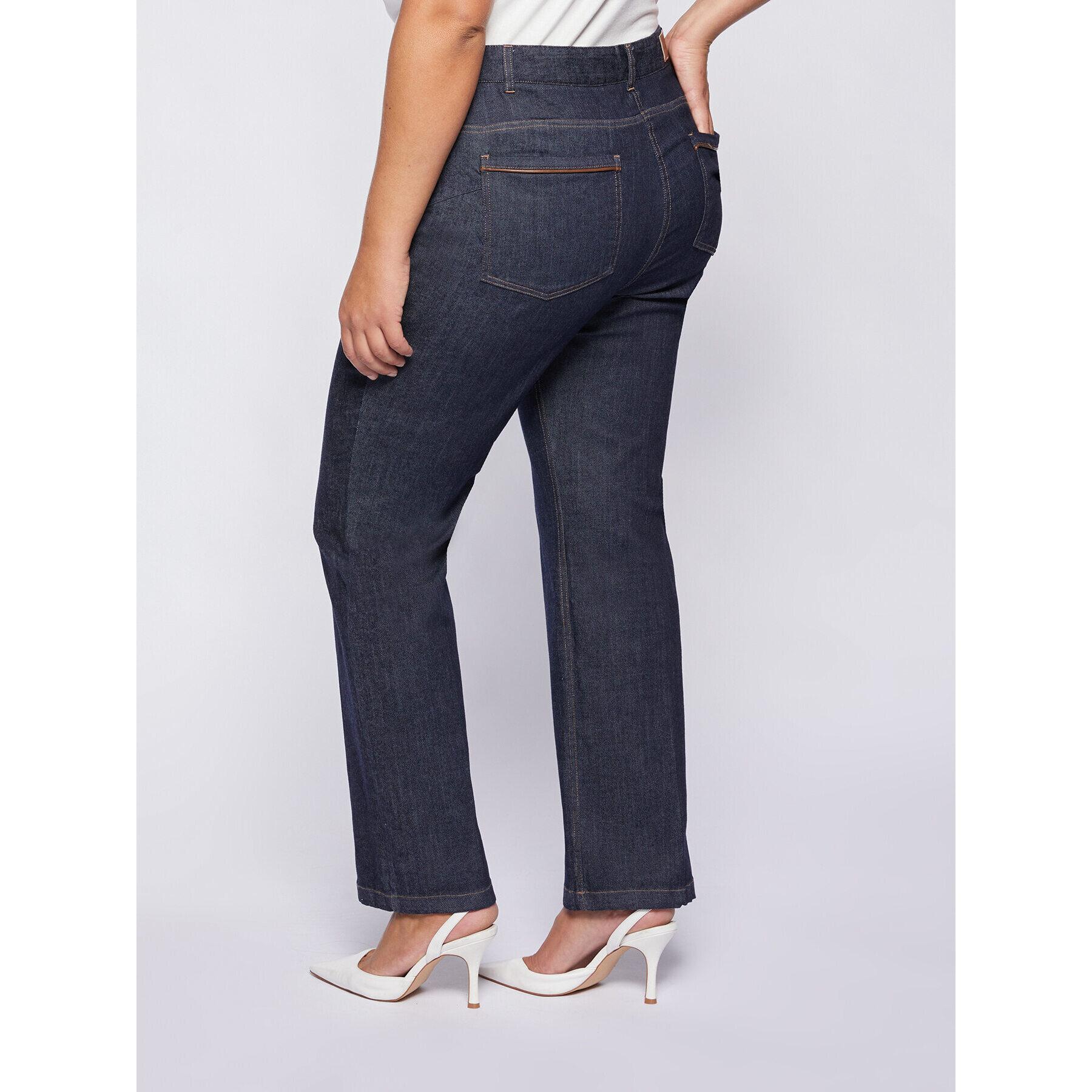 Fiorella Rubino - Jeans blu rinse con bordi - Blu