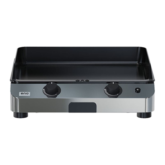 Plancha gaz ENO Fusion 60 Inox 2 brûleurs à poser, 57x39 cm