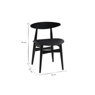 Chaises design noires (lot de 2) WALFORD