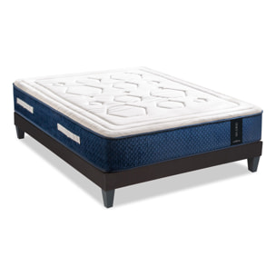 Ensemble Matelas Hybride Dolce Vita & Sommier Tissu, Ressorts Ensachés & Mémoire de Forme, 28 cm, Soutien Ferme